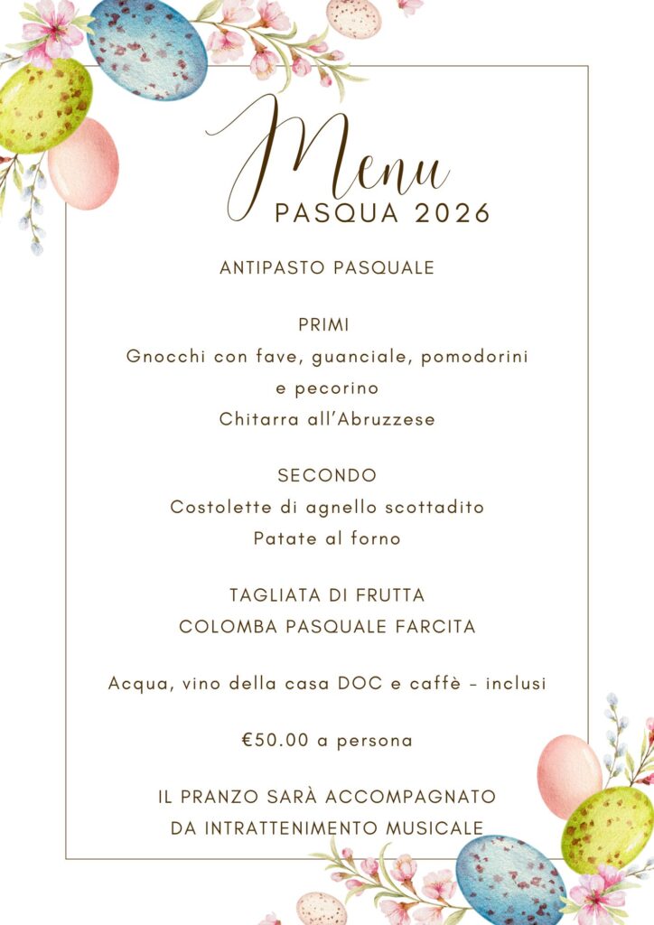 Promenade Menu Pasqua 2026